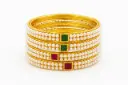 Alloy Metal, Beads Work Kada Bangles Set Of 4 Bangle For Women & Girls
