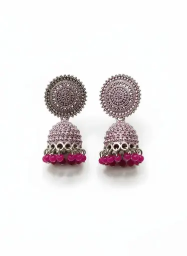 Starvis Rajkot Gold Toned Dome Shaped Jhumkas Earrings